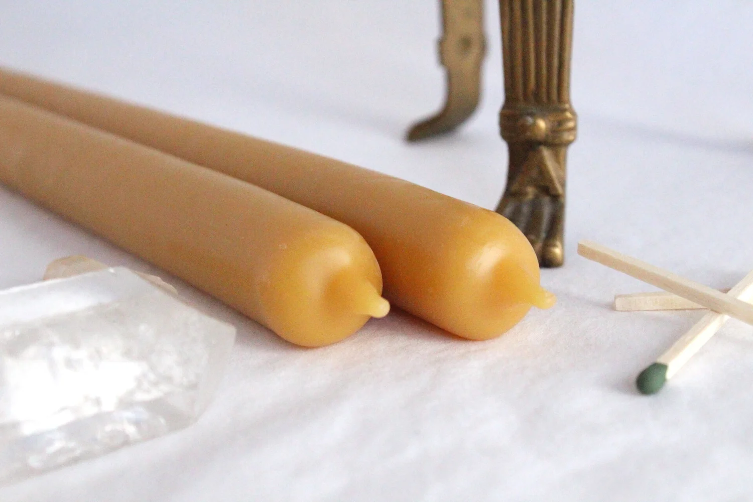 7" Hand Dipped Beeswax Taper Candles