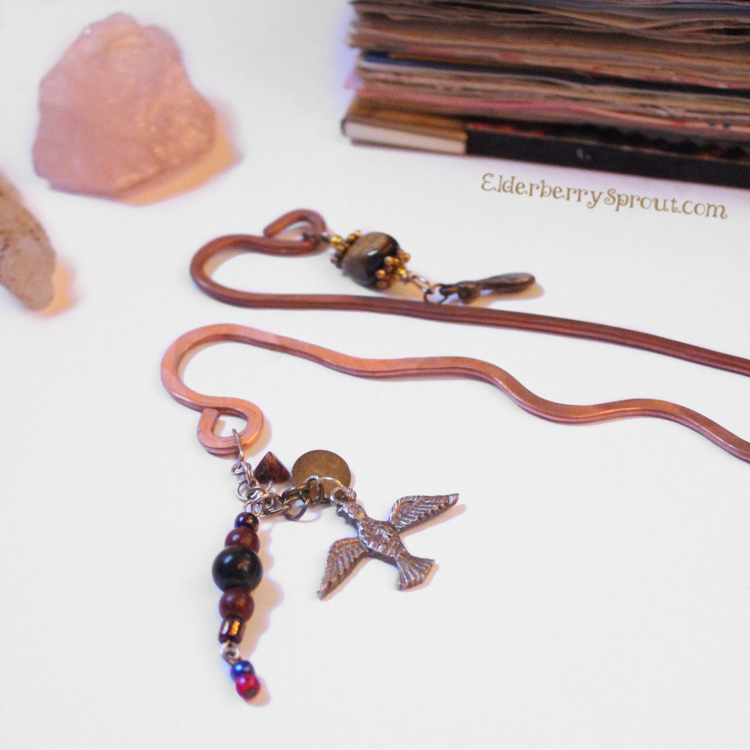 DIY Magical Hammered Copper Bookmarks