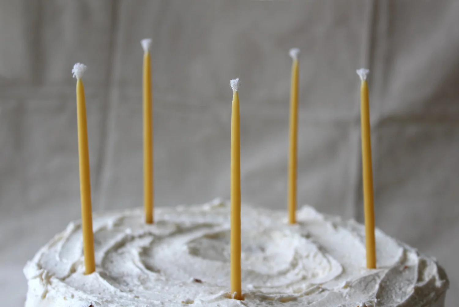 Ten Pack Beeswax Birthday Candles