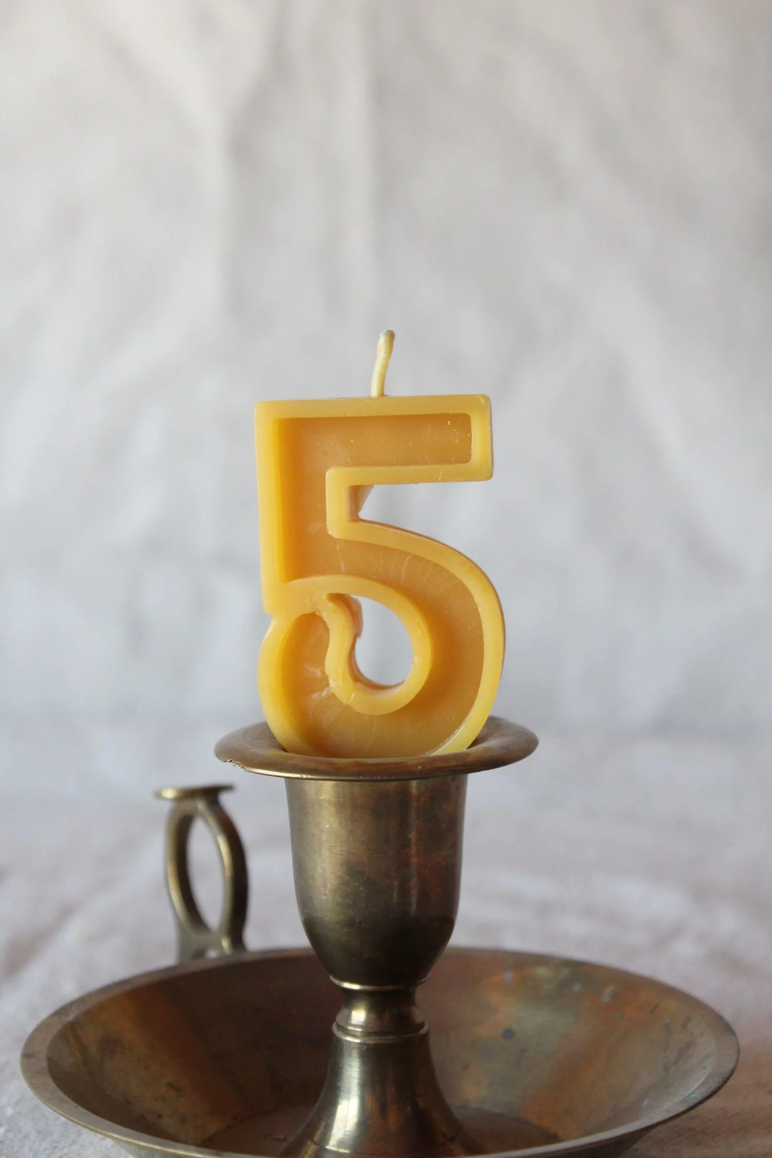 Beeswax Number Candles
