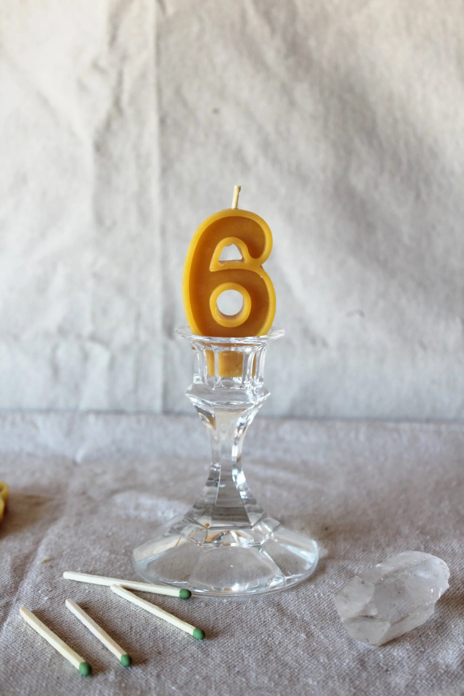 Beeswax Number Candles