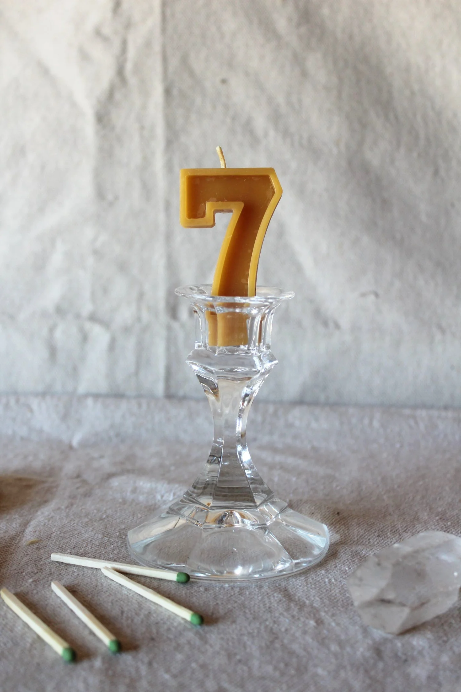 Beeswax Number Candles
