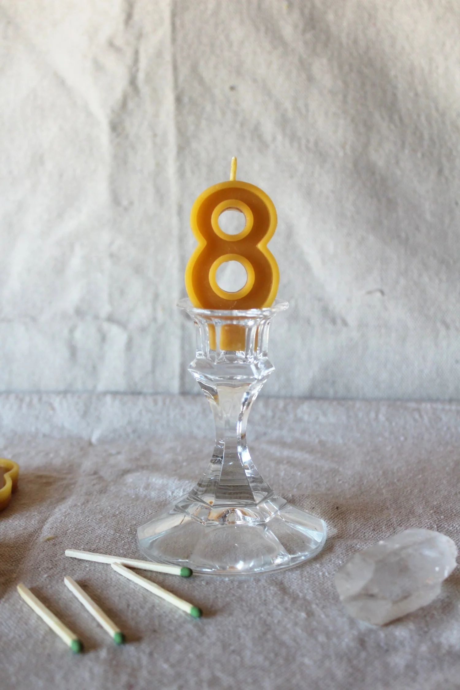 Beeswax Number Candles