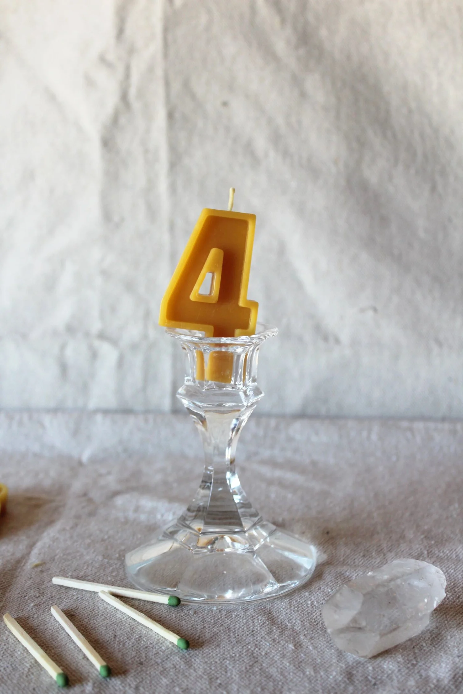 Beeswax Number Candles
