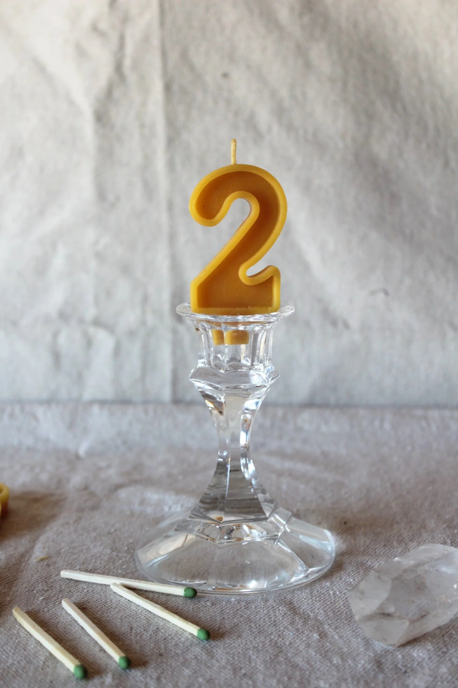 Beeswax Number Candles