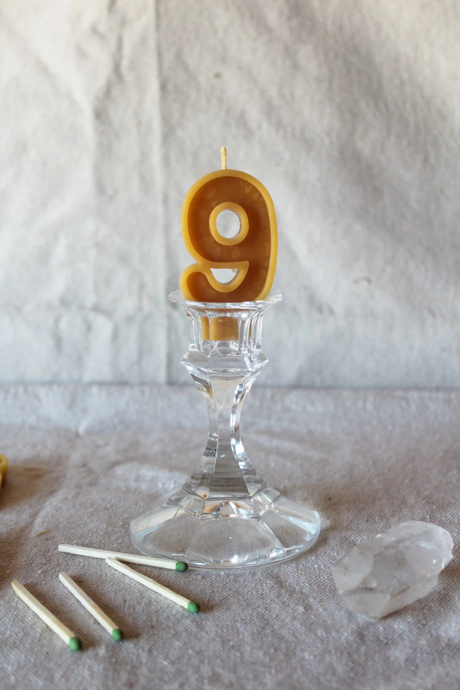 Beeswax Number Candles