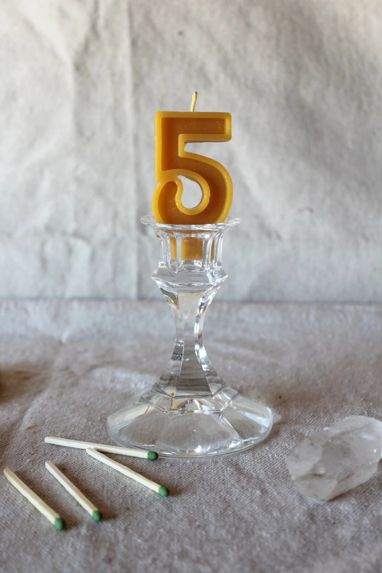 Beeswax Number Candles