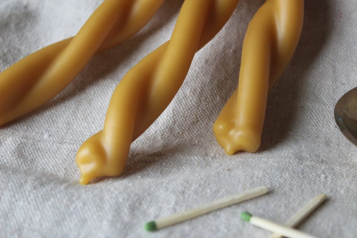 Kundalini Twist Beeswax Candle