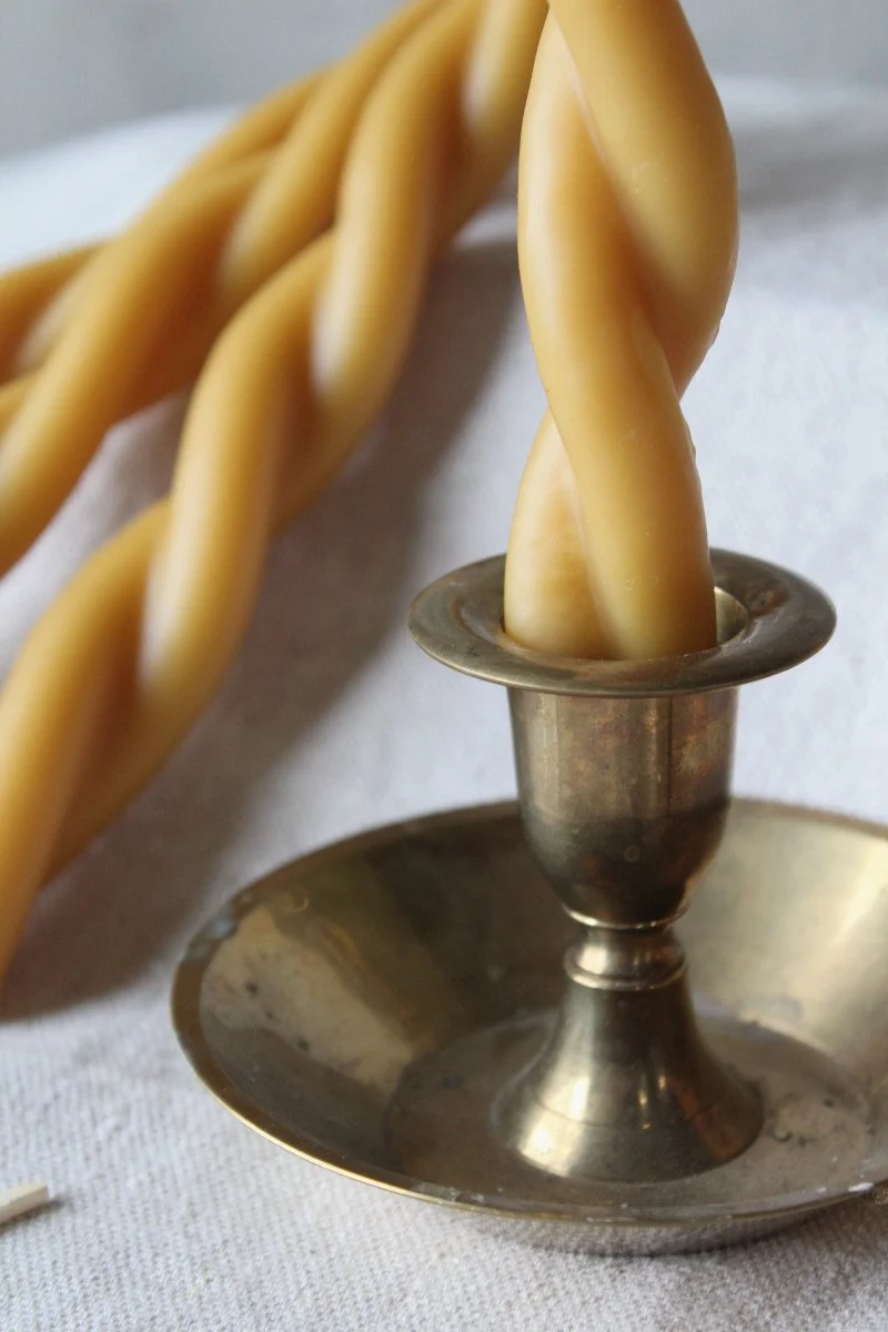 Kundalini Twist Beeswax Candle