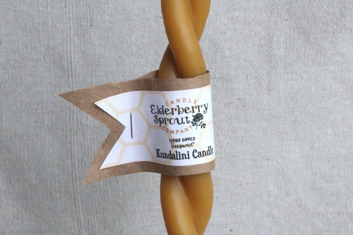 Kundalini Twist Beeswax Candle
